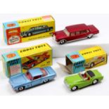 Corgi Toys boxed model group of 3 comprising No. 247 Mercedes Benz 600 Pullman in metallic red (E-