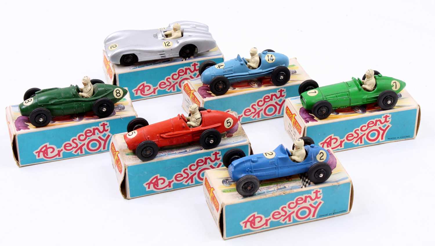 Collection of 6 boxed Crescent Toys Racing Cars, all in original boxes, boxes with some wear and - Image 2 of 3