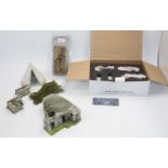 A collection of Britains, JG Miniatures and similar model scenery to include a boxed No. 51003