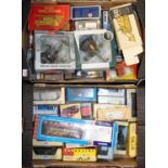 Three boxes containing a large collection of various modern issue diecast to include Oxford, Corgi