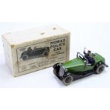 Britains Set 1413, Mobile Police Car, 1935 issue comprising an apple green body with black wings and