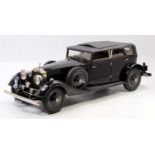 Pocher 1/8th scale kit built model of a 1930s Rolls Royce Limousine, finished in black and built