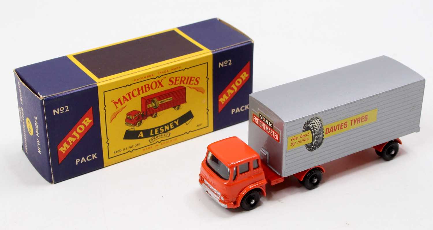 Matchbox Lesney Major Pack No. 2 York Freightmaster with Bedford Tractor Unit in orange & silver,