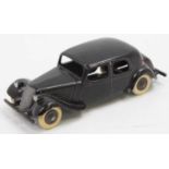 A JRD Miniatures 1/43rd scale Citroen 11 CV, black body, with unpainted cast wheel hubs, white