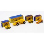 Matchbox Lesney boxed construction model group of 4 comprising 2x No. 8 Caterpillar Tractor, one