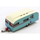 A Spot-On Models by Tri-Ang No. 265 18' Tourist Caravan comprising of light blue body with white