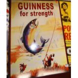 A printed tin advertising sign for Guinness, 70 x 50cm