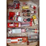 A quantity of mixed emergency service and fire engine models to include Dinky