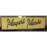 An enamel advertising sign for Player's Cigarettes, 30 x 91cm
