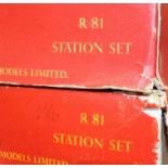 A pair fo boxed Triang R81 station sets both housed in original packaging