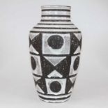An Austrian pottery vase of shouldered form, with geometric decoration, h. 35cm