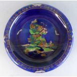 A 1930s Devon Fieldings ceramic lustre bowl, of squat circular shouldered form, decorated with