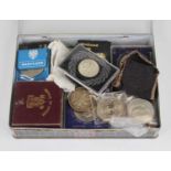 Great Britain, a collection of miscellaneous coins to include 1935 rocking horse crown, boxed 1951