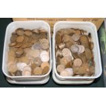 A large collection of Edwardian and later copper pennies