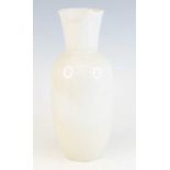 A large Chinese Chongzhen period (1628-1644) blanc-de-chine vase, the slightly tapering neck to
