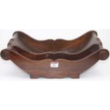 A George III style mahogany two division cheese coaster, w.43cmOverall solid.Split to one side and