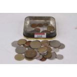 A small collection of miscellaneous coinage, to include a 1928 half-crown, 1937 threepence etc