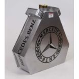 A reproduction advertising fuel can for Mercedes Benz, height 33cm