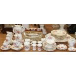 A large collection of Royal Crown Derby tablewares in the Derby Posies pattern, to include dinner