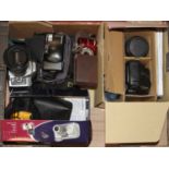 A Canon EOS 20D digital camera, boxed with lens, charger, battery and manual; together with a