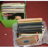 Three boxes of sundry LPs to include Elvis Love Songs