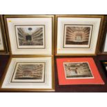 After Rowlandson & Pugin - four Ackermann colour engravings, titled Opera House, Astley's