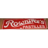 An enamel on metal wall mounted advertising sign for Rowntree's Pastels, 30.5 x 91.5cm