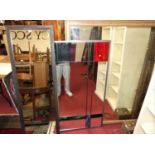 Three various large contemporary rectangular wall mirrors, the largest 165 x 133cm