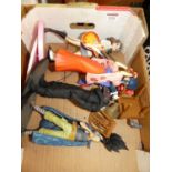 A box of Anime action figures to include Dragonbal Z