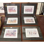 After Goodwin Kilburne - a set of six colour hunting prints