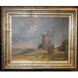 Frazer Price - Cley-next-the-Sea, oil on canvas board, signed & dated '76 lower right, 18 x 23cm