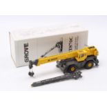 An NZG No. 481 1/55 scale diecast model of a Grove RT870C Rough Terrain Hydraulic Crane, finished in