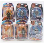 6x Character Online Doctor Who collectable action figures to include: cyber leader, Magnus Greel and