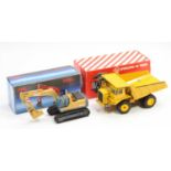 An NZG and Gama 1/50 scale O&K boxed construction vehicle group to include an O&K No. 469 RH6.5