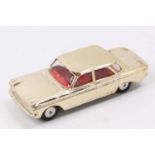 Corgi Toys, 229, Chevrolet Corvair, gold plated example with red interior, spun hubs, as issued with