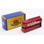 Matchbox Regular Wheels 56a London Trolleybus "Peardrax", red body & trolley poles, gloss black