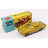 Corgi Toys No. 241 Chrysler Ghia L64 comprising of gold body with yellow interior and cast hubs,