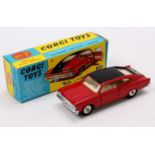 Corgi Toys No. 263 Marlin Rambler Sports Fast Back comprising of red body with black roof, spun hubs