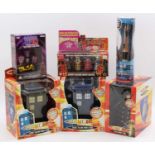 A collection of Doctor Who collectables of various makes including 3x money boxes, Matt Smith's