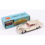 Corgi Toys No. 211 Studebaker Golden Hawk, gold plated body with red interior, white flash and