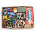 A tray containing a collection of Britains farming related diecasts with examples including a