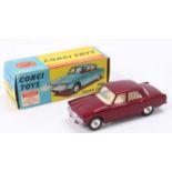 Corgi Toys, 252 Rover 2000, metallic maroon body with cream interior, silver trim, chrome spun hubs,