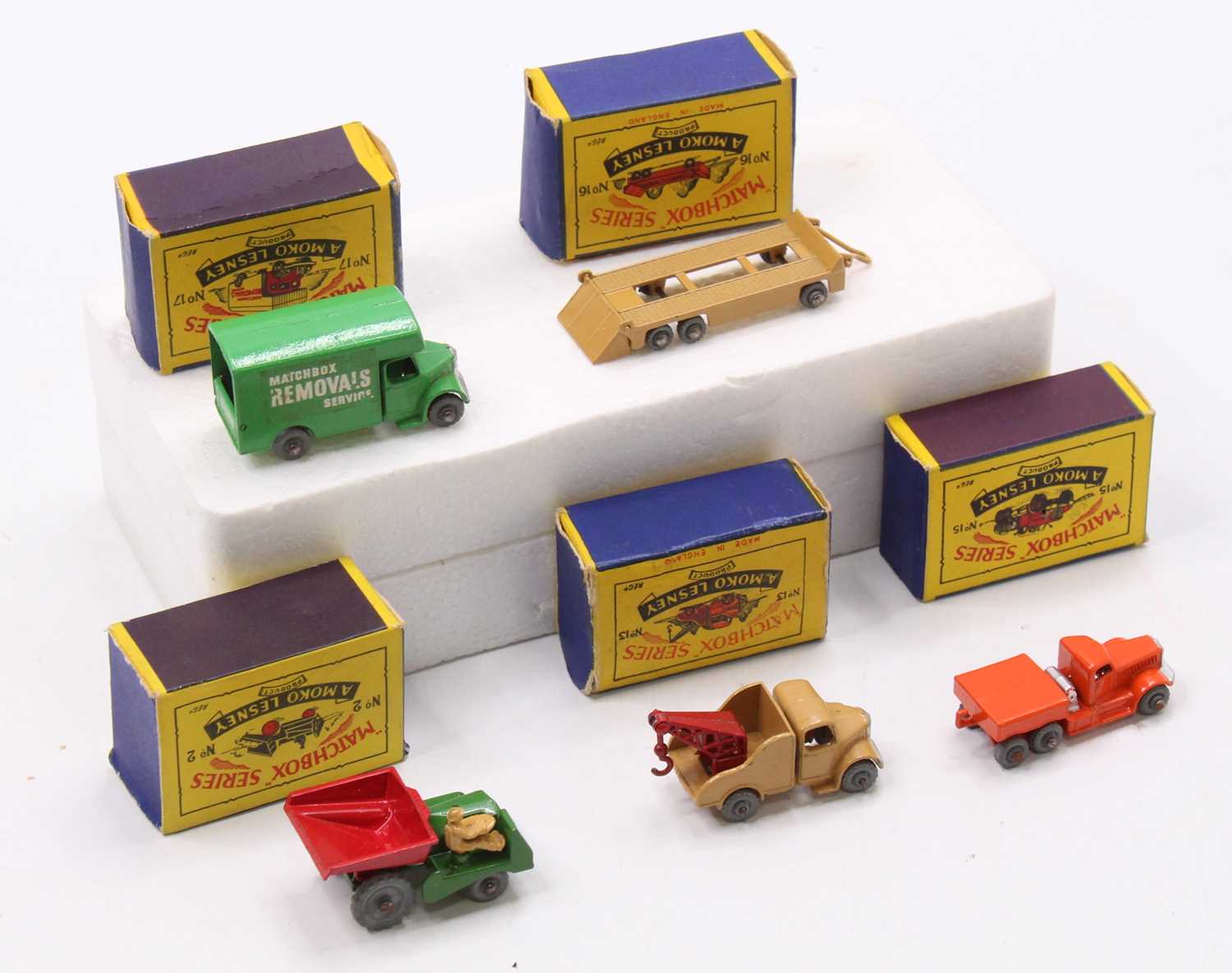 Matchbox Lesney boxed model group of 5 comprising No. 17 Bedford Removals Van, No. 2 Muir Hill - Image 2 of 2