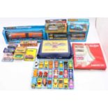 A collection of mixed Matchbox and Corgi Juniors comprising a Matchbox collectors case with 24