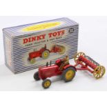 Dinky Toys No. 310 Tractor and Hay Rake, comprising of No.300 Massey Harris Tractor and No.324 Hay