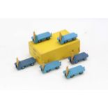 A Dinky Toys No. 14A electric truck trade box containing six various examples, all finished in light