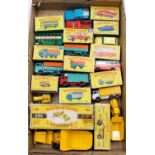 A collection of Matchbox Lesney boxed miniatures, with examples including No. 38 Vauxhall Victor,