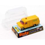 Dinky Toys No. 416 Ford Transit Van, yellow body, with a red interior, red roof light, and 'Motorway