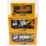 Britains 1/32nd scale JCB Earth Moving and Commercial Vehicle group, 3 examples to include JCB