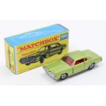 Matchbox Lesney Superfast, No.62, Mercury Cougar, metallic green body with red interior, solid